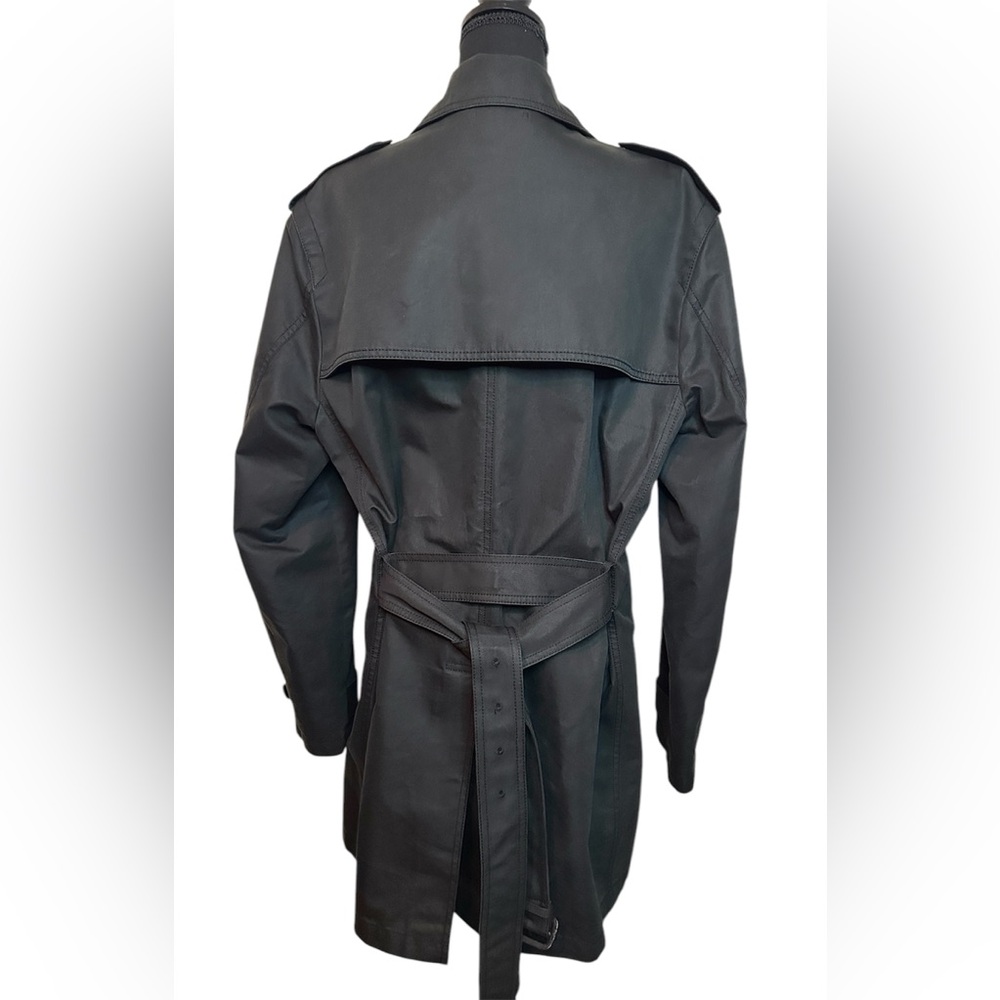 Coach Double Breasted Trench Coat (Like-New; Black; Large) - Picture 10 of 15
